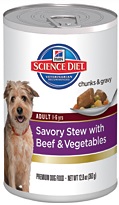 Hill's Science Diet Adult Savory Stew with Beef & Vegetables