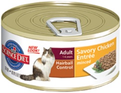 Hill's Science Diet Adult Hairball Control Savory Chicken Entrée